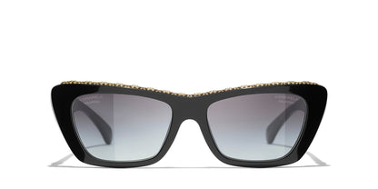 משקפי שמש של שאנל שחור-אפור | CHANEL Butterfly glasses CH5540 Black-Grey