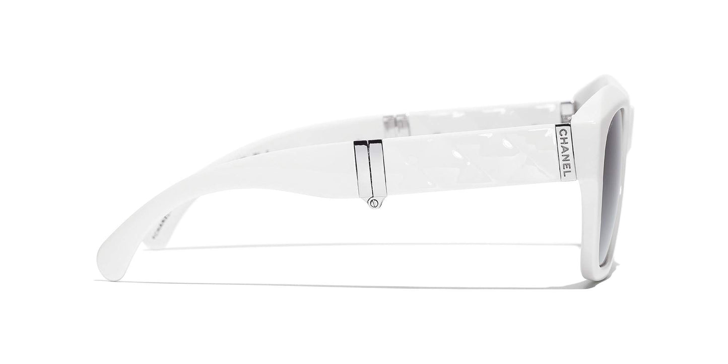 משקפי שמש של שאנל לבן-אפור | CHANEL Square Sunglasses CH6055B White-Gray