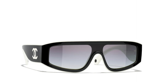 משקפי שמש של שאנל שחור-אפור | CHANEL CH6057 Mask Glasses Black-Grey
