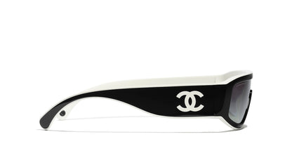 משקפי שמש של שאנל שחור-אפור | CHANEL CH6057 Mask Glasses Black-Grey