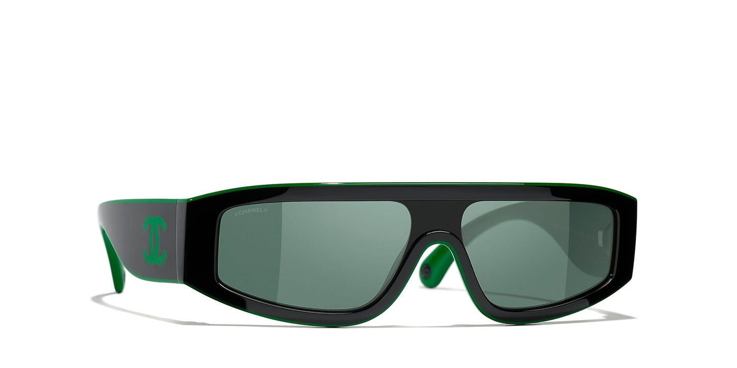 משקפי שמש של שאנל שחור-אפור | CHANEL CH6057 Mask Glasses Black-Grey