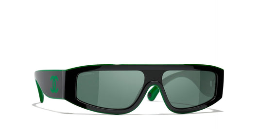 משקפי שמש של שאנל שחור-אפור | CHANEL CH6057 Mask Glasses Black-Grey