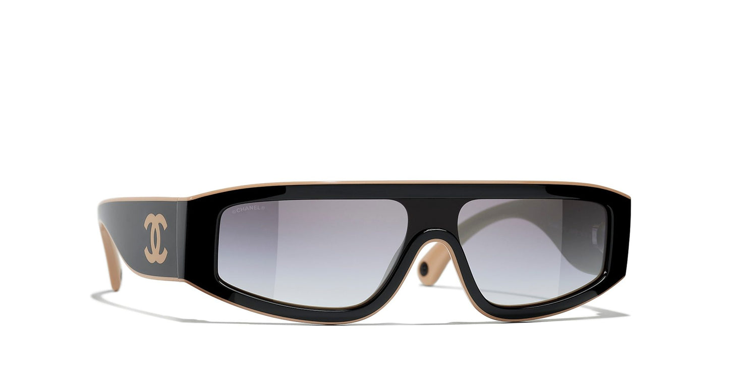 משקפי שמש של שאנל שחור-אפור | CHANEL CH6057 Mask Glasses Black-Grey
