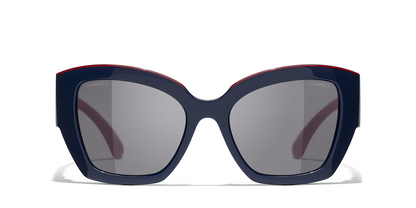 משקפי שמש של שאנל כחול-אפור | CHANEL Butterfly glasses CH6058 Blue-Grey