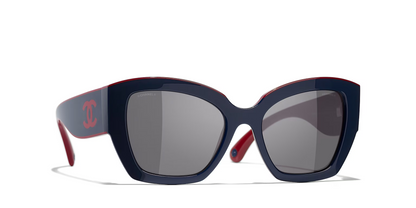 משקפי שמש של שאנל כחול-אפור | CHANEL Butterfly glasses CH6058 Blue-Grey