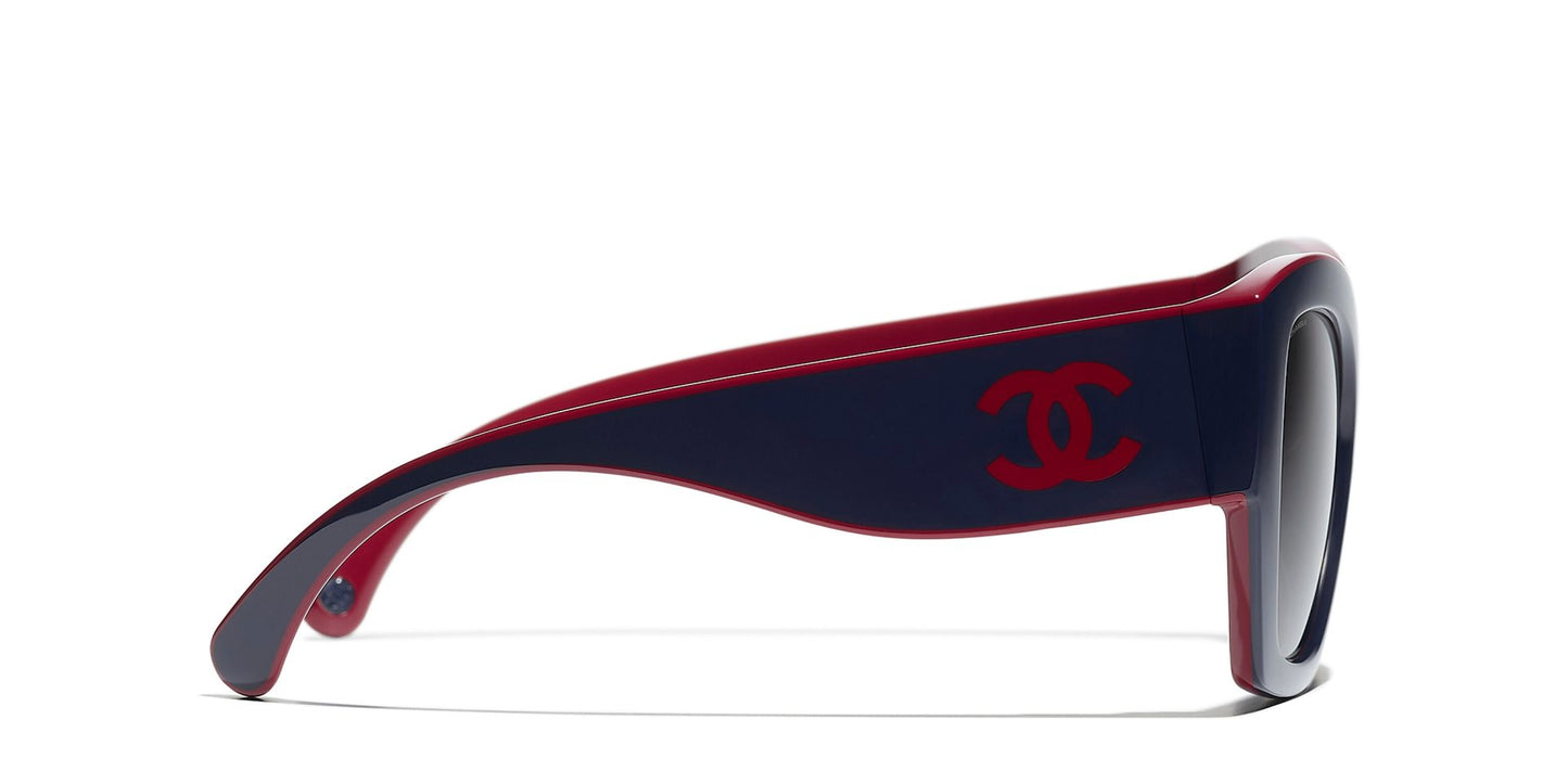 משקפי שמש של שאנל כחול-אפור | CHANEL Butterfly glasses CH6058 Blue-Grey