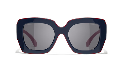 משקפי שמש של שאנל כחול-אפור | CHANEL Square glasses CH6059 Blue-Grey