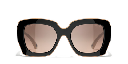 משקפי שמש של שאנל שחור-חום | CHANEL Square glasses CH6059 Black-Brown