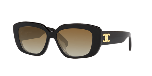 סלין משקפי שמש שחור מבריק-חום גראד | CELINE CL40216U Black Shiny-Brown Grad