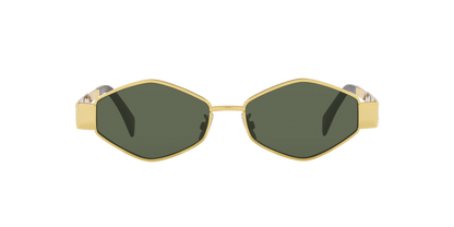 Celine Gold-Green Sunglasses | CELINE Metaltriomphe Gold-Green