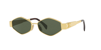 Celine Gold-Green Sunglasses | CELINE Metaltriomphe Gold-Green