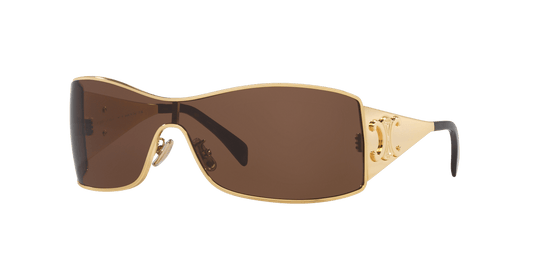 משקפי שמש של סלין בצבע זהב-חום | CELINE Maxi Metal Triomphe Cl40283U Gold-Brown