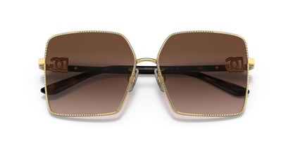 משקפי שמש דולצ'ה וגבאנה בצבע זהב בצבע חום | Dolce&Gabbana DG2279 Gold-Gradient Brown