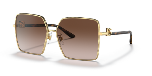 משקפי שמש דולצ'ה וגבאנה בצבע זהב בצבע חום | Dolce&Gabbana DG2279 Gold-Gradient Brown