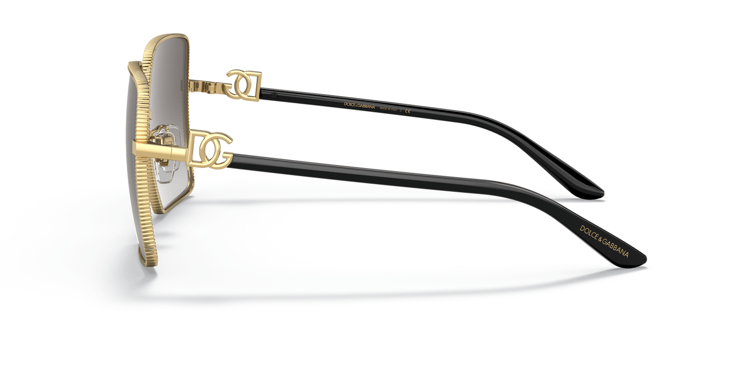 Dolce &amp; Gabbana Sunglasses Gold-Light Grey Gradient Black | Dolce&amp;Gabbana DG2279 Gold-Light Grey Gradient Black