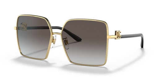 Dolce &amp; Gabbana Sunglasses Gold-Light Grey Gradient Black | Dolce&amp;Gabbana DG2279 Gold-Light Grey Gradient Black