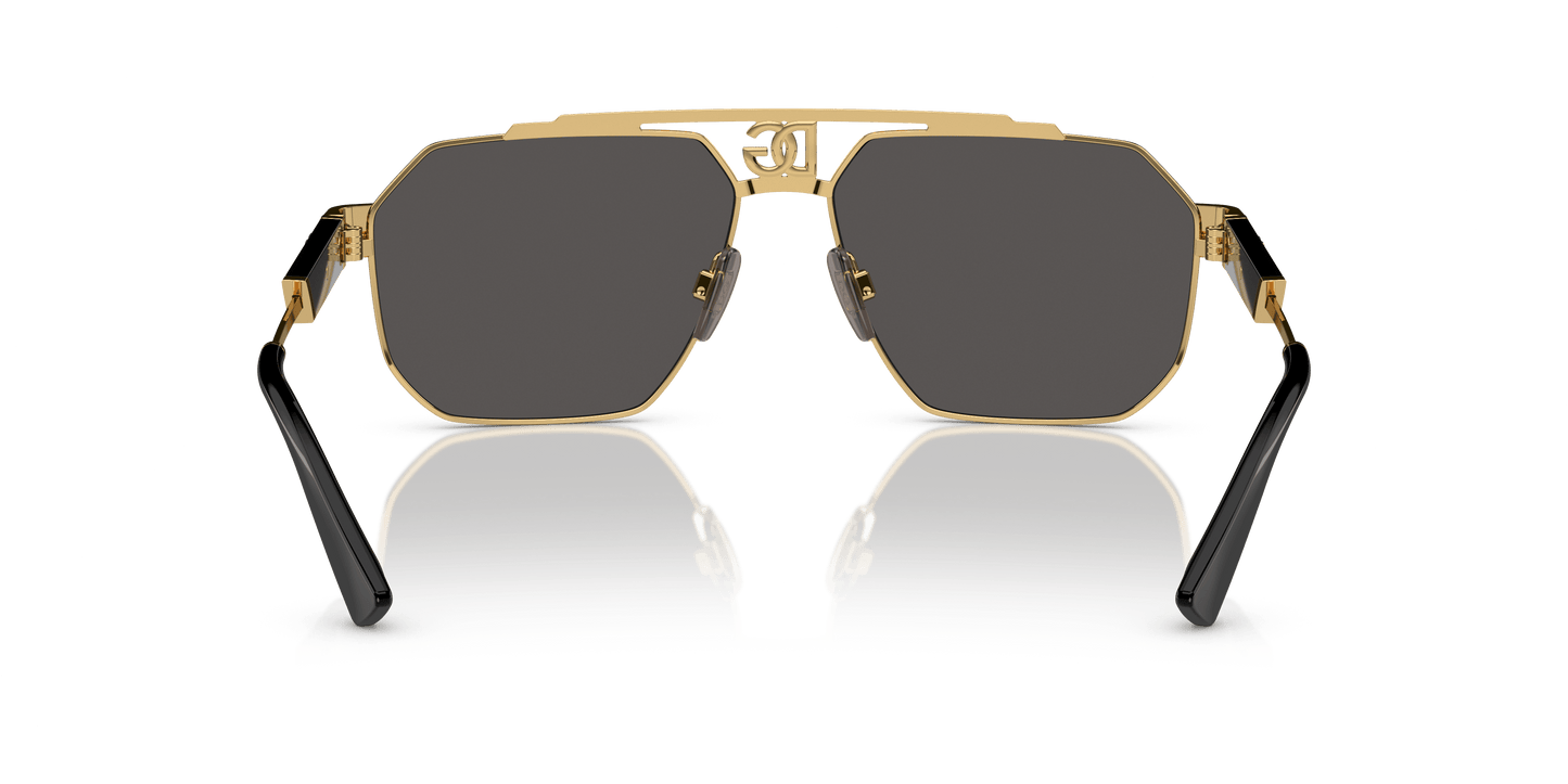 משקפי שמש דולצ'ה וגבאנה זהב-אפור כהה | Dolce&Gabbana DG2294 Gold-Dark Grey