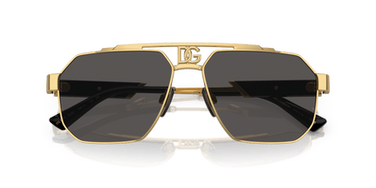 משקפי שמש דולצ'ה וגבאנה זהב-אפור כהה | Dolce&Gabbana DG2294 Gold-Dark Grey