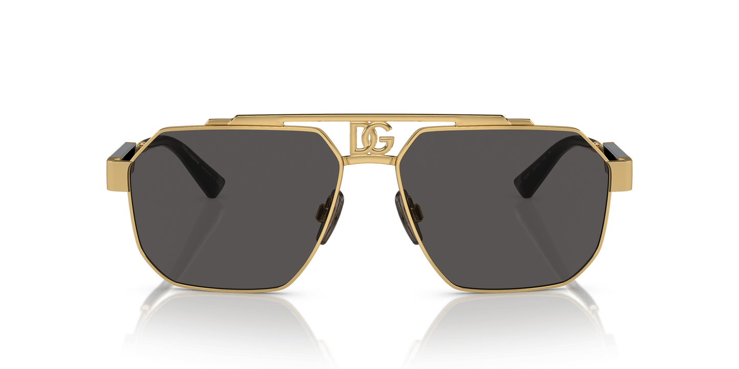 משקפי שמש דולצ'ה וגבאנה זהב-אפור כהה | Dolce&Gabbana DG2294 Gold-Dark Grey