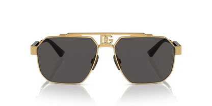 משקפי שמש דולצ'ה וגבאנה זהב-אפור כהה | Dolce&Gabbana DG2294 Gold-Dark Grey