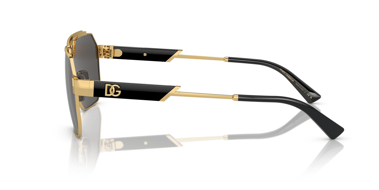 משקפי שמש דולצ'ה וגבאנה זהב-אפור כהה | Dolce&Gabbana DG2294 Gold-Dark Grey