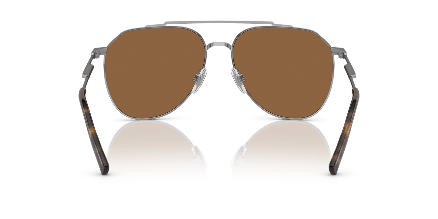 משקפי שמש דולצ'ה וגבאנה בצבע חום-מטאל | Dolce&Gabbana DG2296 Gunmetal-Brown
