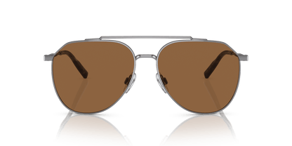 משקפי שמש דולצ'ה וגבאנה בצבע חום-מטאל | Dolce&Gabbana DG2296 Gunmetal-Brown