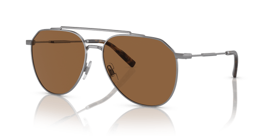 משקפי שמש דולצ'ה וגבאנה בצבע חום-מטאל | Dolce&Gabbana DG2296 Gunmetal-Brown