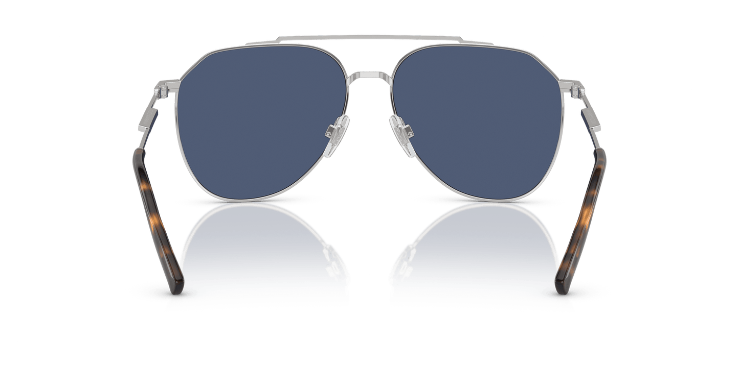 משקפי שמש דולצ'ה וגבאנה כסוף-כחול כהה | Dolce&Gabbana DG2296 Silver-Dark Blue