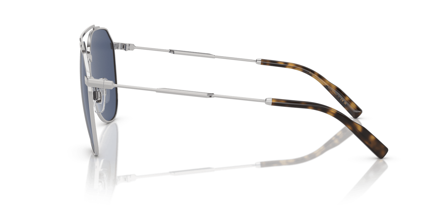 משקפי שמש דולצ'ה וגבאנה כסוף-כחול כהה | Dolce&Gabbana DG2296 Silver-Dark Blue