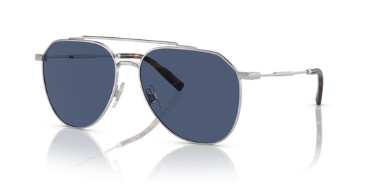 משקפי שמש דולצ'ה וגבאנה כסוף-כחול כהה | Dolce&Gabbana DG2296 Silver-Dark Blue