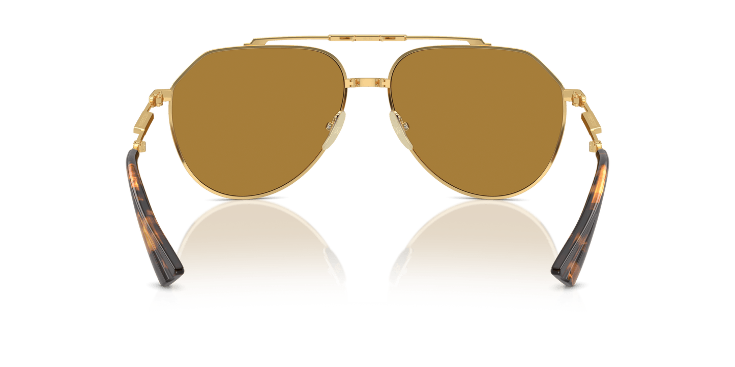 משקפי שמש דולצ'ה וגבאנה בצבע זהב-חום | Dolce&Gabbana DG2302 Gold-Brown