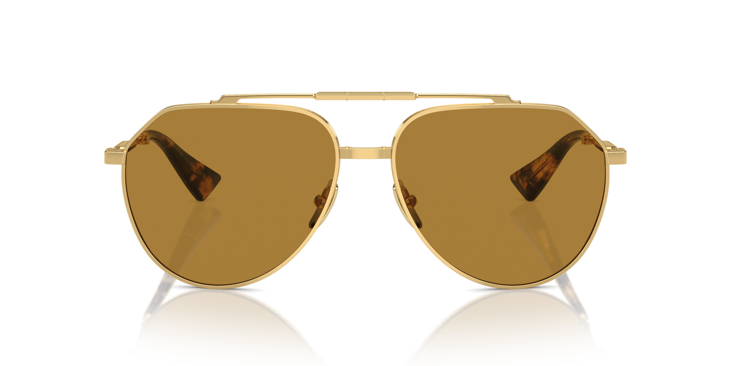 משקפי שמש דולצ'ה וגבאנה בצבע זהב-חום | Dolce&Gabbana DG2302 Gold-Brown