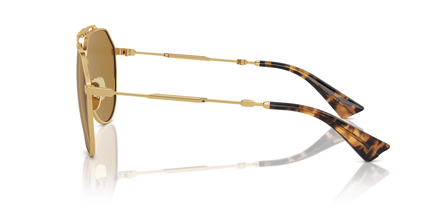 משקפי שמש דולצ'ה וגבאנה בצבע זהב-חום | Dolce&Gabbana DG2302 Gold-Brown