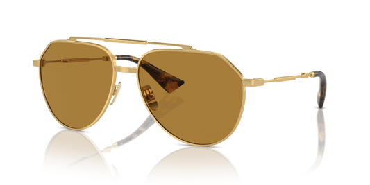 משקפי שמש דולצ'ה וגבאנה בצבע זהב-חום | Dolce&Gabbana DG2302 Gold-Brown