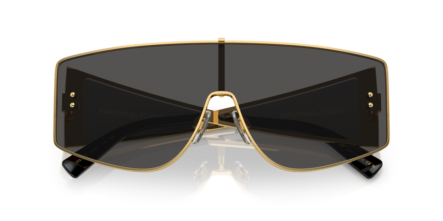 משקפי שמש דולצ'ה וגבאנה זהב-אפור כהה | Dolce&Gabbana DG2305 Gold-Dark Grey