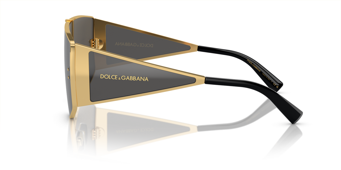 משקפי שמש דולצ'ה וגבאנה זהב-אפור כהה | Dolce&Gabbana DG2305 Gold-Dark Grey