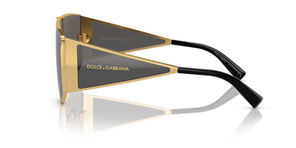 משקפי שמש דולצ'ה וגבאנה זהב-אפור כהה | Dolce&Gabbana DG2305 Gold-Dark Grey