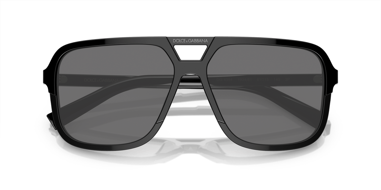 משקפי שמש דולצ'ה וגבאנה שחור-אפור כהה | Dolce&Gabbana DG4354 Black-Dark Grey