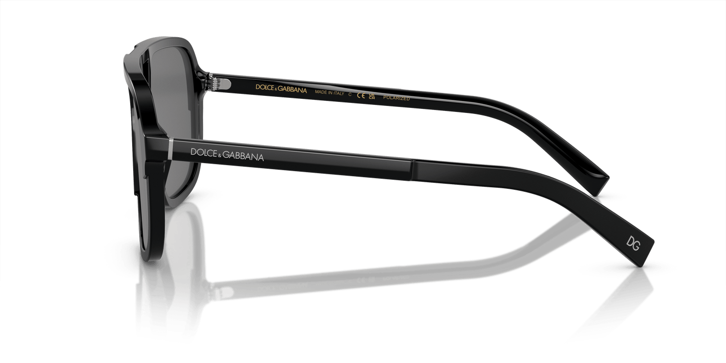 משקפי שמש דולצ'ה וגבאנה שחור-אפור כהה | Dolce&Gabbana DG4354 Black-Dark Grey