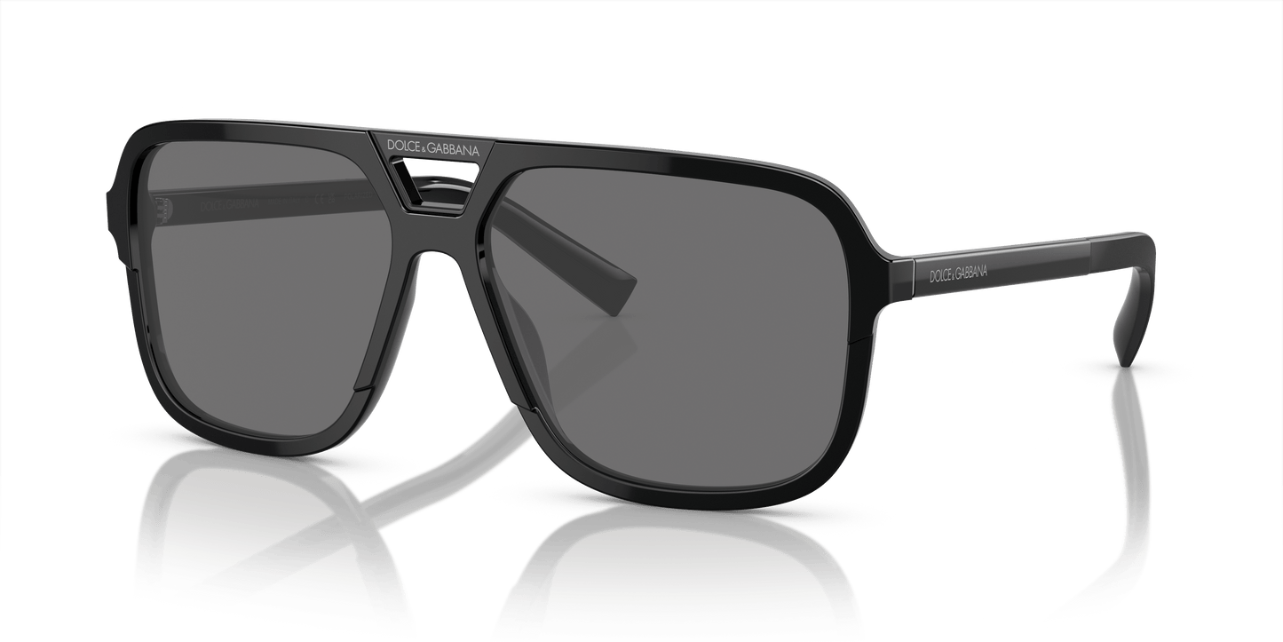 משקפי שמש דולצ'ה וגבאנה שחור-אפור כהה | Dolce&Gabbana DG4354 Black-Dark Grey