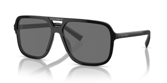 משקפי שמש דולצ'ה וגבאנה שחור-אפור כהה | Dolce&Gabbana DG4354 Black-Dark Grey