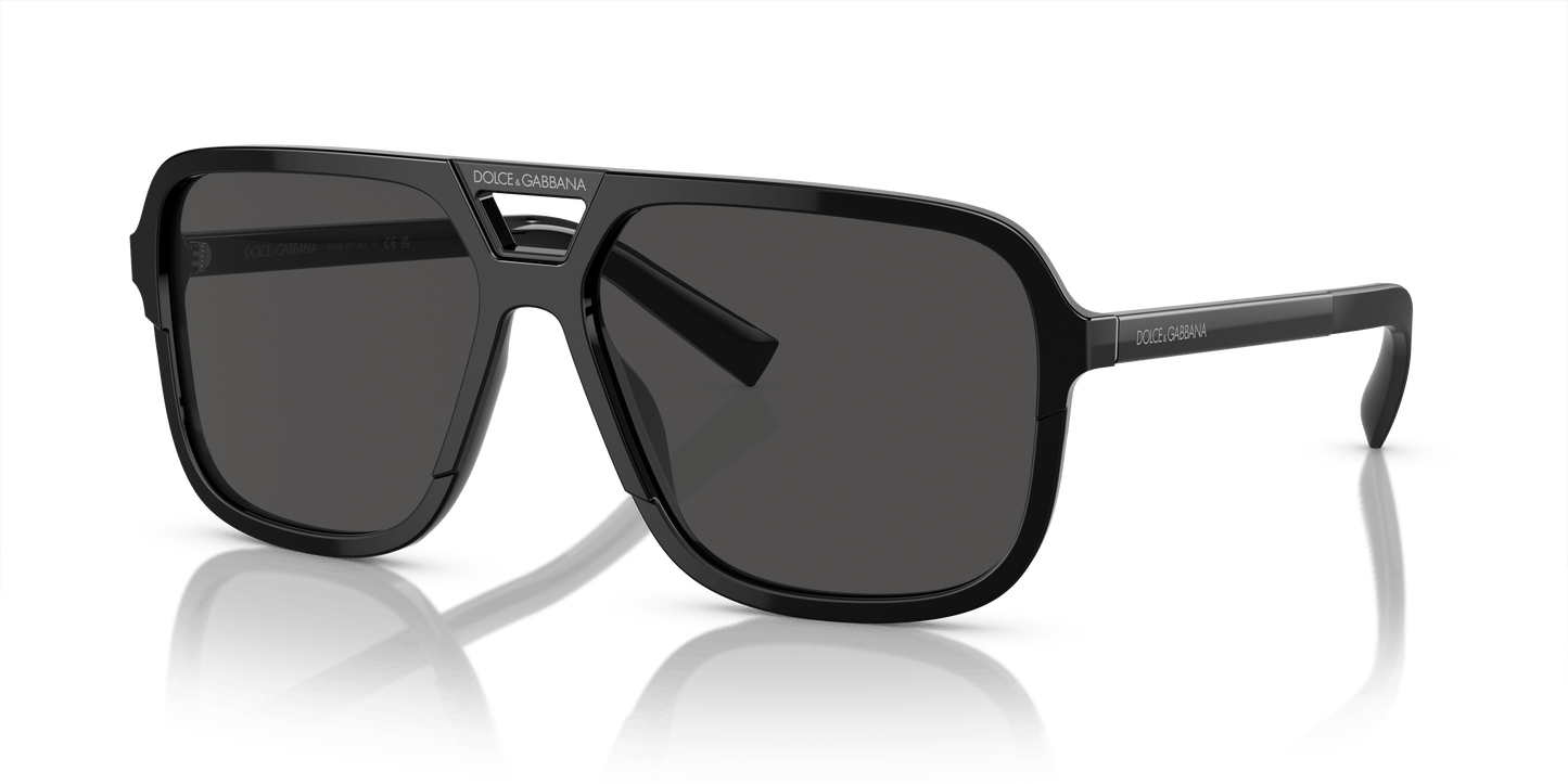 משקפי שמש דולצ'ה וגבאנה שחור-אפור כהה | Dolce&Gabbana DG4354 Black-Dark Grey