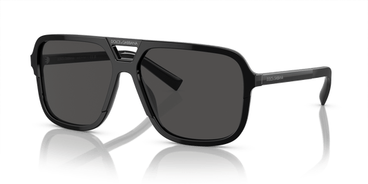 משקפי שמש דולצ'ה וגבאנה שחור-אפור כהה | Dolce&Gabbana DG4354 Black-Dark Grey