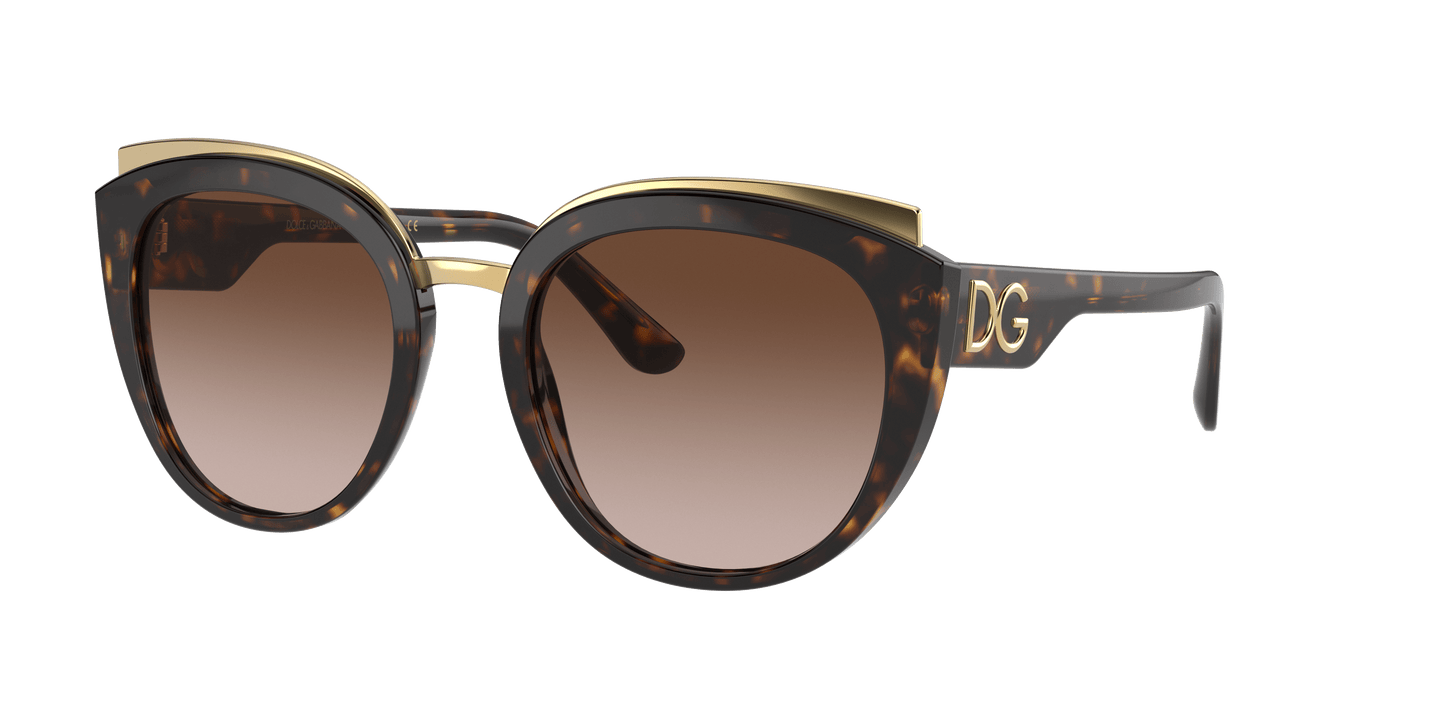 Dolce &amp; Gabbana Sunglasses Havana Brown Gradient Dark Brown | Dolce&amp;Gabbana DG4383 Havana-Brown Gradient Dark Brown