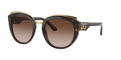 Dolce &amp; Gabbana Sunglasses Havana Brown Gradient Dark Brown | Dolce&amp;Gabbana DG4383 Havana-Brown Gradient Dark Brown