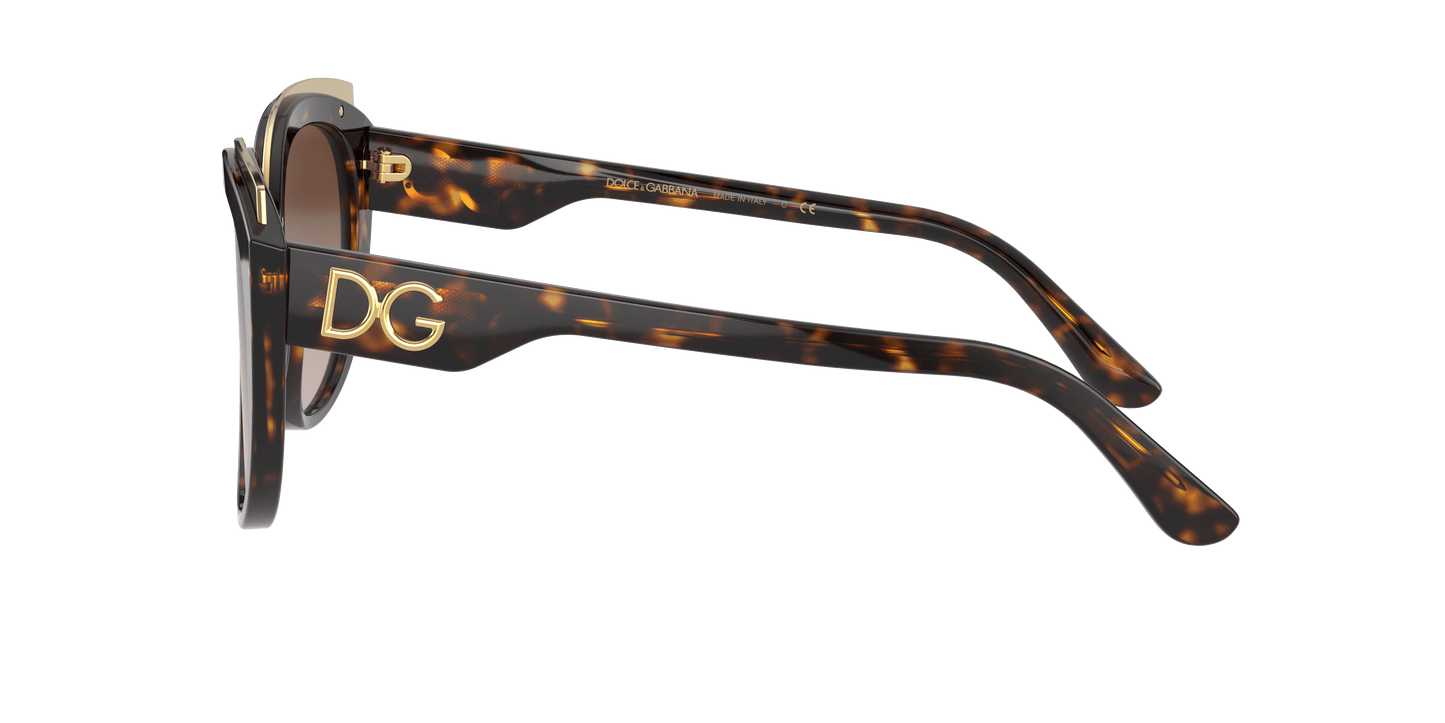 Dolce &amp; Gabbana Sunglasses Havana Brown Gradient Dark Brown | Dolce&amp;Gabbana DG4383 Havana-Brown Gradient Dark Brown