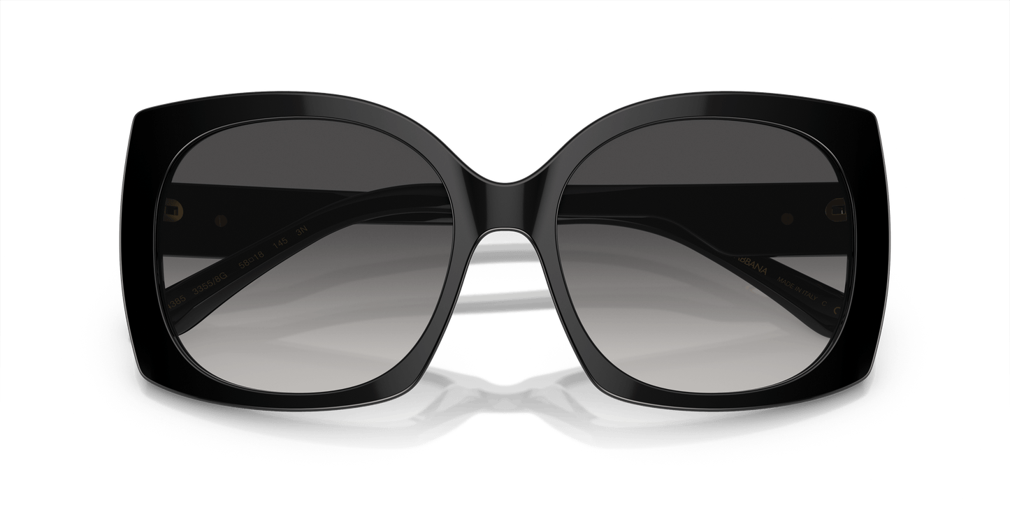 משקפי שמש דולצ'ה וגבאנה שחור-אפור שיפוע | Dolce&Gabbana DG4385 Black-Grey Gradient