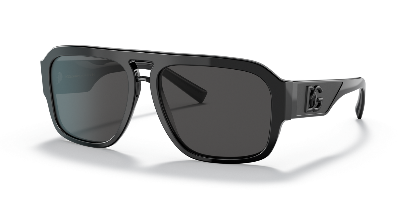משקפי שמש דולצ'ה וגבאנה שחור-אפור כהה | Dolce&Gabbana DG4403 Black-Dark Grey