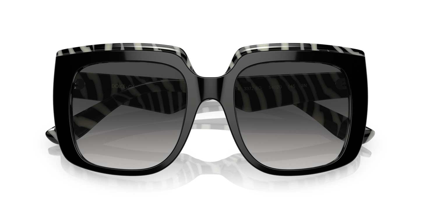 Dolce &amp; Gabbana DG4414 Top Black On Zebra-Grey Gradient Sunglasses